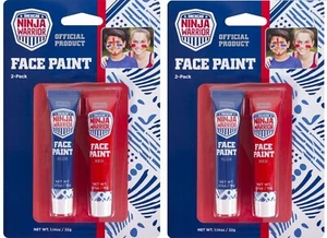 Paquete de 2 pinturas faciales American Ninja Warrior rojo azul 2 paquetes - Imagen 1 de 3