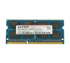 ELPIDA 4GB 2RX8 PC3-10600S DDR3 1333MHz 204pin SODIMM RAM Laptop Notebook Memory - Picture 1 of 12