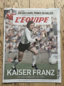 Zeitung L’Equipe Nr.25349 vom 09.01.2024 Kaiser Franz Beckenbauer Bayern München OM - Bild 1 von 3