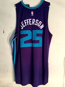 ADIDAS NBA CHARLOTTE HORNETS AL JEFFERSON JERSEY PURPLE SIZE MEN'S M - Picture 1 of 4