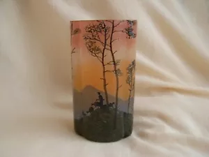 LEGRAS,ANTIQUE FRENCH CAMEO GLASS VASE,SHEPHERD IN FOREST,EARLY 20th CENTURY. - Picture 1 of 24
