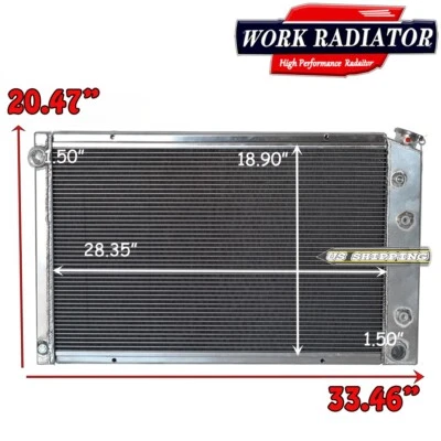 716 Aluminum Radiator For 1973-1987 Chevy C/K C10 C20 C30 K10 Pickup V6 V8 Gas - Image 1 of 4
