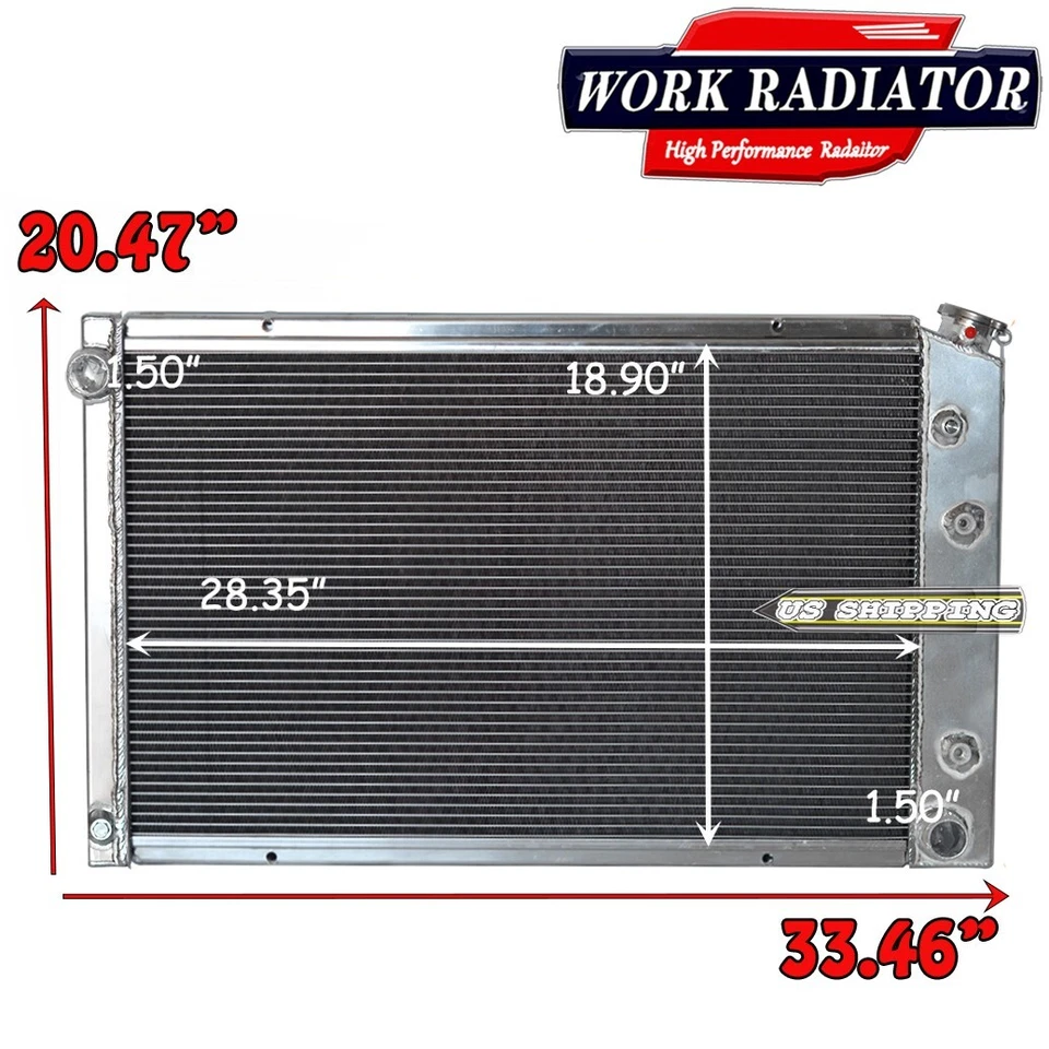 716 Aluminum Radiator For 1973-1987 Chevy C/K C10 C20 C30 K10 Pickup V6 V8 Gas — 第 1/4 张图片