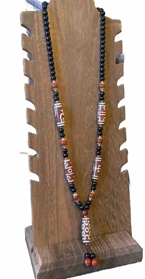 Collar tibetano con cuentas de ágata DZI 天珠陣 已開光 Foto 1 de 4