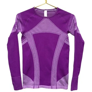Ivviva Girls Lululemon Swiftly Long Sleeve Running Shirt Size 14 Purple Fly Tech - Picture 1 of 11