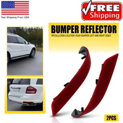 Pair Rear Bumper For Reflector 2011-12 Mercedes Benz GL CLASS GL350 GL450 GL550 - Image 1 of 4