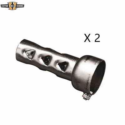 Mini deflectores de tubo de 4,5" de longitud aptos para silenciador de escape Harley Davidson de 2" de diámetro Foto 1 de 2