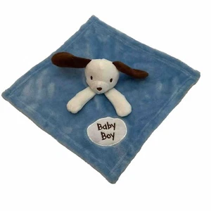 Baby Boy Puppy Dog Lovey Security Blanket Blue 12” Soft - Picture 1 of 5