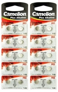 20 Pk Camelion AG3 LR41 392 SR41W LR736 GP92A Plus Alkaline Battery  - Picture 1 of 2