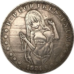 1921 Sexy Woman Art craft Novelty Token Coin Hobby Collection - Picture 1 of 2