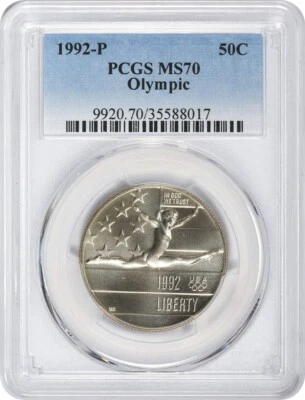 1992-P Olympic Commemorative Half Dollar MS70 PCGS - Image 1 of 2