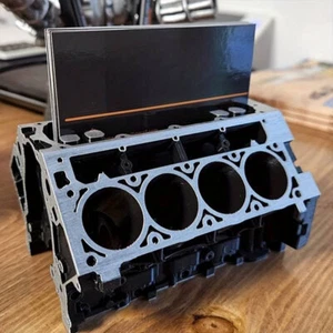 V8 Motorblock Visitenkartenhalter, Autoverkäufer Geschenk, Geschenkidee - Bild 1 von 7