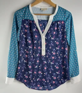 ModCloth Popover Tunic Top Shirt Women's Size XXS Multicolor Floral Long Sleeve - Picture 1 of 6