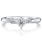 Solid 14k White Gold Diamond Solitaire Ring Round 0.60 Carat Lab Created Sizable