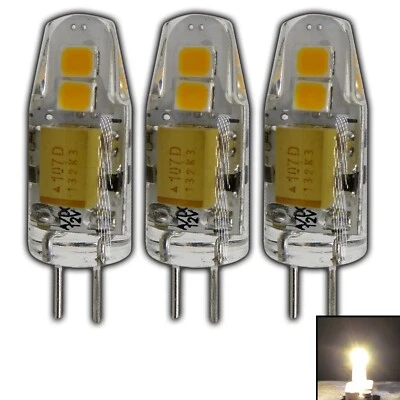 3x G4 LED 1,5 Watt 12V AC/DC warmweiß dimmbar Lampe Leuchtmittel Birne Glühbrine - Bild 1 von 4