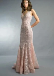 Vestido de encaje con volantes Basix rosa 10 - Imagen 1 de 3