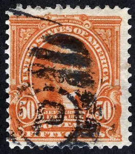 US Sc 310 Orange 50¢ 1902 VF Black Duplex Cancel - Picture 1 of 1
