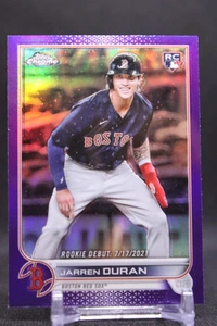 Jarren Duran #USC70 2022 Topps Chrome Update Viola Rifrattore Red Sox RC - Foto 1 di 2