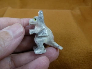 (Y-KAN-27) gray white KANGAROO SOAPSTONE Roo figurine GEMSTONE kangaroos Kanga - Picture 1 of 1