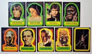 Near Set: 9 of 11 STAR WARS SERIES 1 Stickers, 1977 Topps - Picture 1 of 7