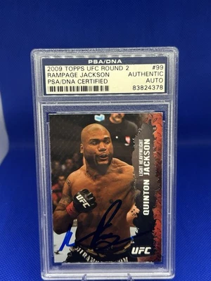 2009 Topps UFC Rd 2 Quinton “Rampage” Jackson Auto RC Psa /Dna - Image 1 of 2