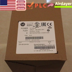 New AB 22A-B012N104 PowerFlex 4 2.2 kW 3 HP AC Drive 22AB012N104 US Free Tax - Picture 1 of 2