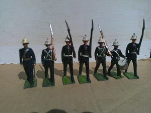 Britains 35, British Royal Marines, hollow cast lead lot, JL - Bild 1 von 3