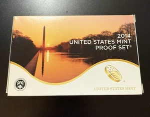 2014 U.S. Mint Proof Set with 14 coins, original box and COA with FREE shipping - Picture 1 of 9