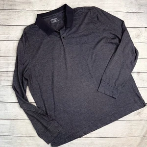 UNTUCKit Herren Cerro Langarm Poloshirt grau gestreift Größe L - Bild 1 von 6