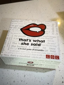 That’s What She Said Adult Party Card Game Funny Innuendo Game Used Complete - Picture 1 of 4