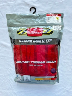NWT WOMENS TERRAMAR THERMAL MILITARY BASE LAYER 3.0 MEDIUM 10/12 PLUM TOP - Image 1 of 4
