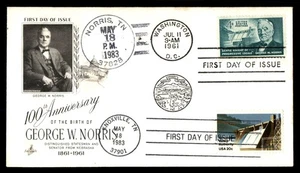 Mayfairstamps US FDC 1961 George W Norris Valley Authority First Day Cover aau_1 - Picture 1 of 2