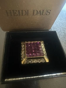 🩷Heidi Daus - Swarovski Kristall Ring Cocktail Statement Größe 11 - Bild 1 von 12