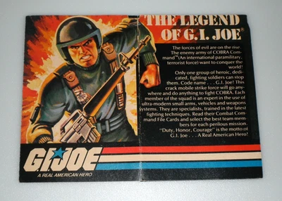 Lote 1982 Vintage ARAH La Leyenda de G.I. Figuras de brazo recto GI Joe Catalog v1 Foto 1 de 4