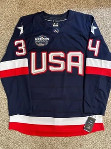 Team USA MATTHEWS 4 Nations Face-Off AUTHENTIC Fanatics Premium Jersey SIZE 50 - Picture 1 of 8