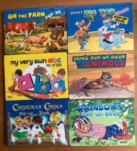 DEAN  & SON - SET OF 6 POP-UP BOOKS (ANIMALS, RAINBOWS, ON THE FARM ETC.) - Picture 1 of 6