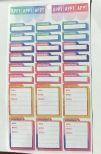STUDENT ORGANIZER PLANNER APPOINTMENT STICKERS * - Picture 1 of 1