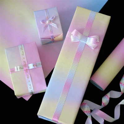 Rainbow Gradient Gift Wrapping Paper Sheets for Holiday Birthday Wrap Supplies - Image 1 of 4