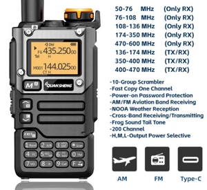 Walkie Talkie Am Fm Komunikacja Dwukierunkowy odbiornik radiowy Szynka Amatorski daleki zasięg - Zdjęcie 1 z 14