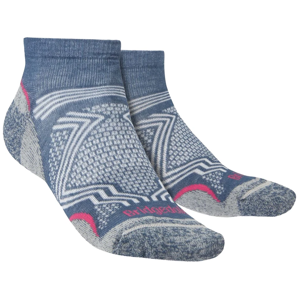 Meias de tornozelo femininas Bridgedale ultraleves para caminhada T2 Coolmax ao ar livre - Imagem 1 de 1