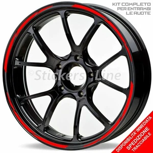 Adesivi cerchi moto DUCATI Streetfighter v4 v2 strisce ruote stickers R5 - Foto 1 di 1