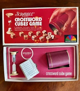 Vintage Scrabble Crossword Cubes Game #93 Selchow & Righter 1976 W/ 2 Cube Sets - Picture 1 of 24