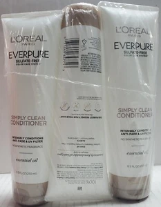 3pk New! L'Oreal EverPure Sulfate Free Simply Clean Conditioner - 8.5 Oz - Picture 1 of 1