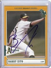 Barry Zito 2005 Comcast Hand Signed Autographed Oakland A's #4 JSA VV63855