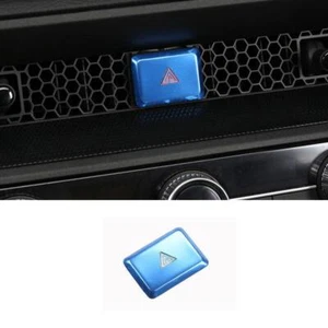 Blue Aluminum Double Flash Warning Light Switch Trim For Honda CR-V 2023-2024 - Picture 1 of 7