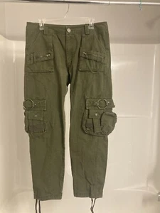 Vintage Free Knight Jeans cargo style, color green, size 33. - Picture 1 of 15