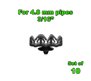 (Juego de 10) Clips de soporte de montaje de tubería de línea de combustible triple freno negro 4,8 mm 3/16” - Imagen 1 de 3
