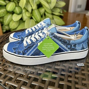 Cariuma OCA Low Blue Bandana Canvas Sneaker Women’s Shoes Size 11 - Picture 1 of 10