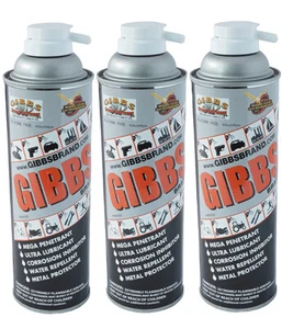 Gibbs Brand Lubricant, Penetrating Oil, Multi Purpose, Metal Protector (3 x12oz) - Picture 1 of 4