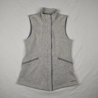 Chaleco Exofficio Talla M Mujer Cremallera Completa Blanco/Gris Bolsillos Botón Foto 1 de 4